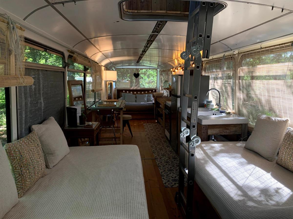 Magic Roof Top Bus With Big Bath In The Tree Forest! Mimizan Luaran gambar