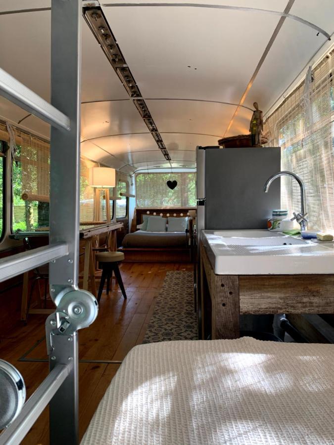 Magic Roof Top Bus With Big Bath In The Tree Forest! Mimizan Luaran gambar