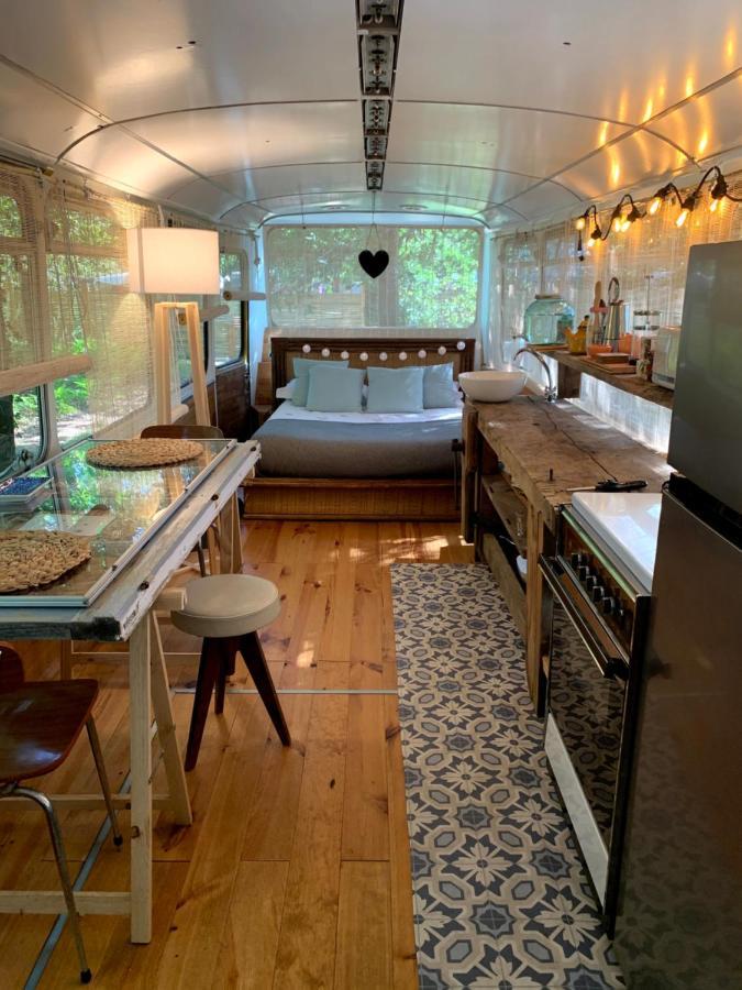 Magic Roof Top Bus With Big Bath In The Tree Forest! Mimizan Luaran gambar