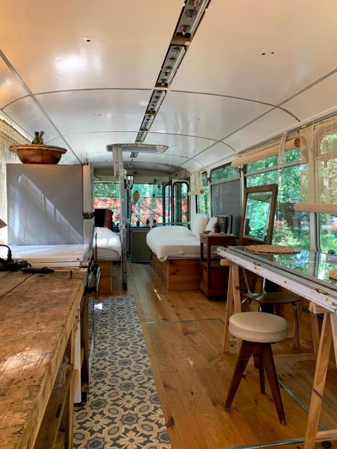 Magic Roof Top Bus With Big Bath In The Tree Forest! Mimizan Luaran gambar